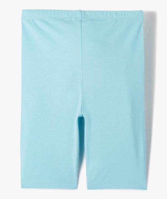 Legging court cycliste uni fille vue3 - GEMO 4G FILLE - GEMO