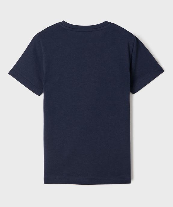 Tee-shirt manches courtes avec motif humoristique garçon vue3 - GEMO (ENFANT) - GEMO