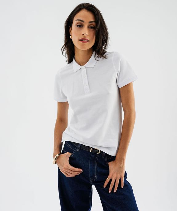 Polo à manches courtes en coton piqué femme  vue1 - GEMO 4G FEMME - GEMO