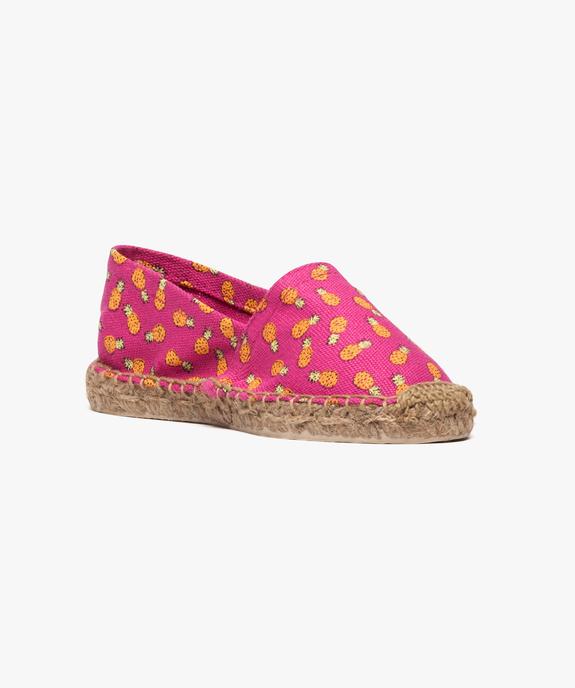 Espadrilles motif ananas vue2 - GEMO (PLAGE) - GEMO