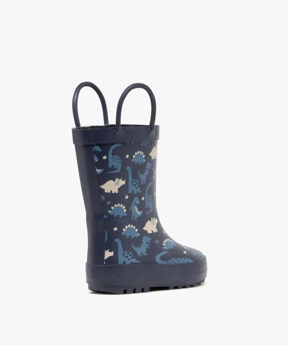 Bottes de pluie bébé garçon fourrées et en caoutchouc avec anses vue5 - BUGGY - GEMO