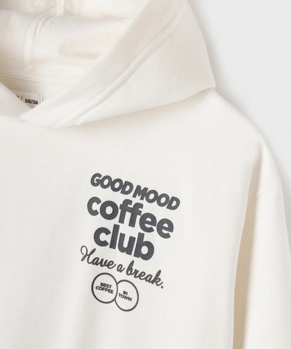 Sweat à capuche loose imprimé devant et dos fille vue2 - GEMO 4G FILLE - GEMO