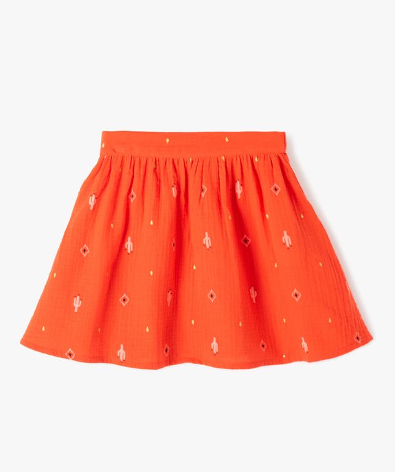 Jupe fille en double gaze de coton à motifs aztèques  vue2 - GEMO (ENFANT) - GEMO
