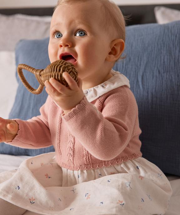 Ensemble 2 pièces robe + collants bébé fille - LuluCastagnette vue1 - LULU CASTAGNETTE GEMO FOR GOOD - GEMO