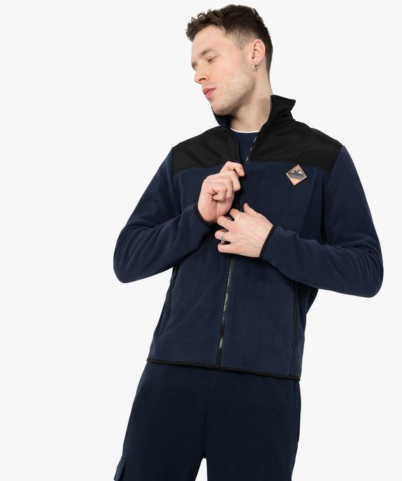 Sweat zippé pour homme en maille polaire vue1 - GEMO (HOMME) - GEMO