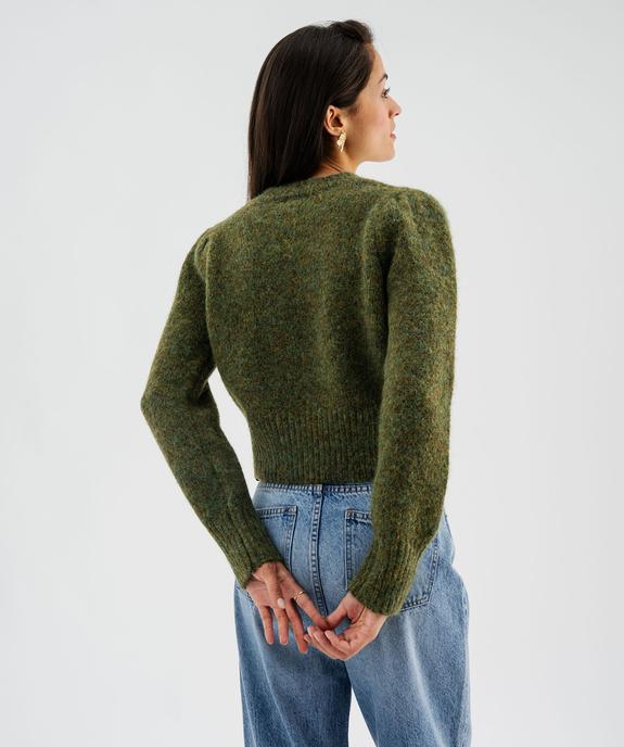 Pull en grosse maille à manches bouffantes femme vue4 - GEMO(FEMME PAP) - GEMO