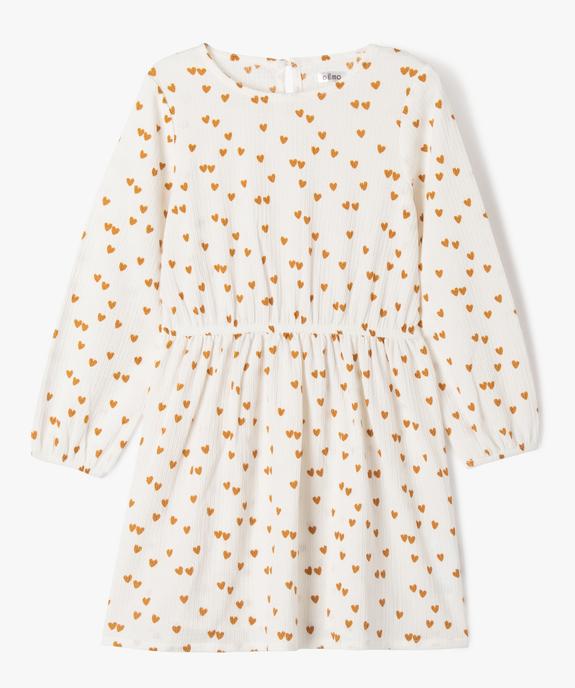 Robe manches longues à motifs fleuris fille vue1 - GEMO (ENFANT) - GEMO