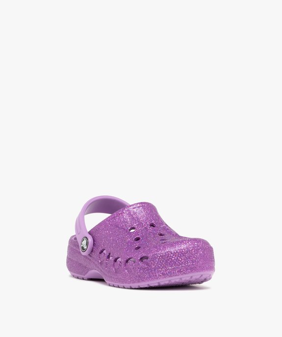 Sabots souples fille dessus perforé Baya Glitter - Crocs vue2 - CROCS - GEMO