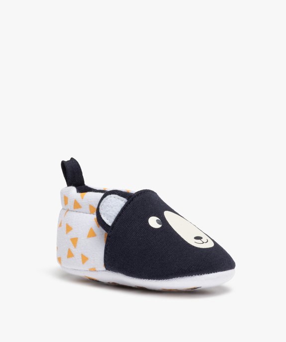 Chaussons de naissance bébé garçon ourson vue2 - GEMO 4G BEBE - GEMO