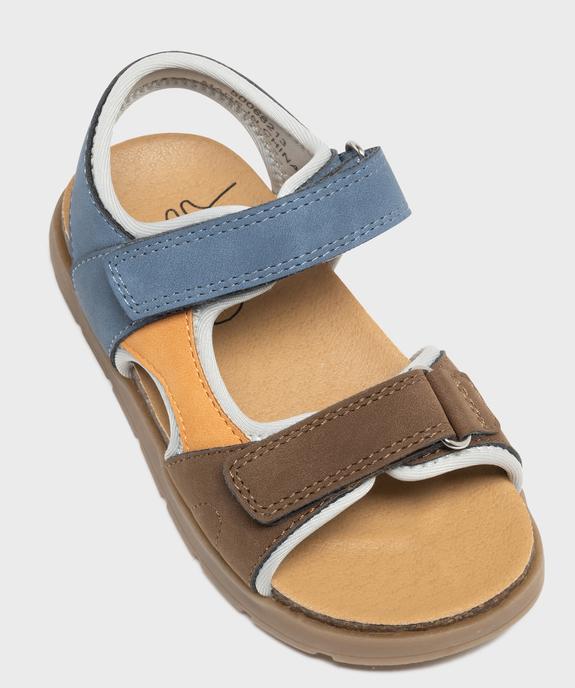 Sandales tricolores à double scratch garçon - Buggy vue5 - BUGGY - GEMO