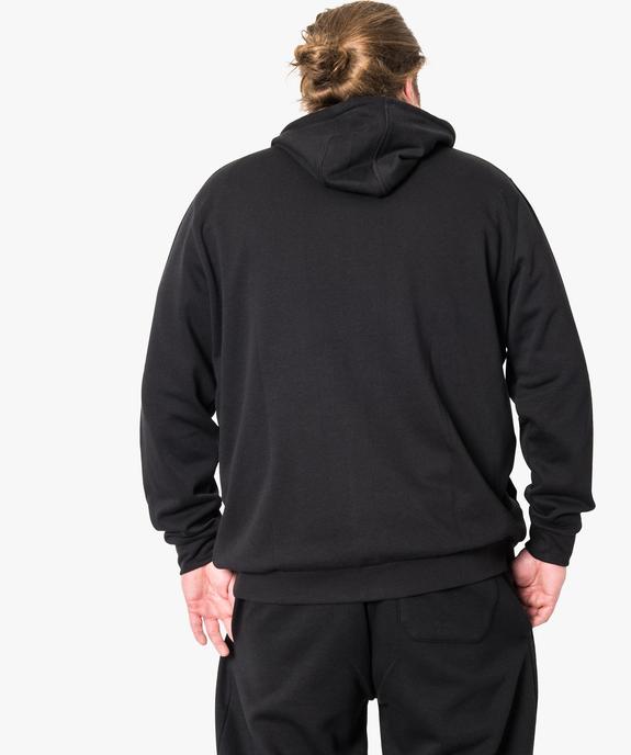 Sweat homme zippé avec capuche et détails contrastants vue3 - GEMO (G TAILLE) - GEMO