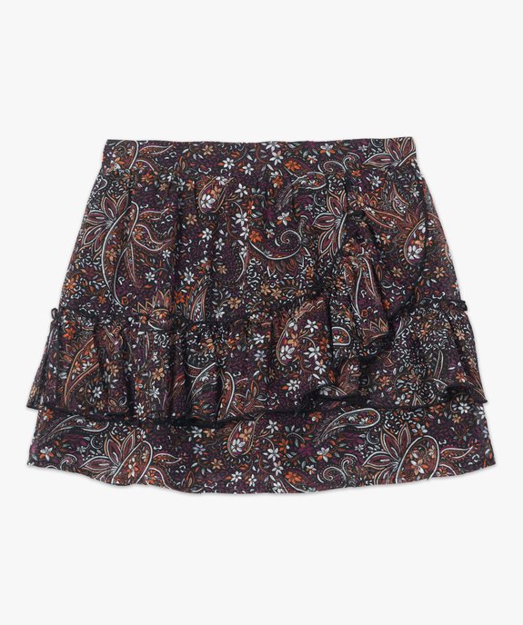 Jupe femme à volants et motifs fleuris vue4 - GEMO(FEMME PAP) - GEMO