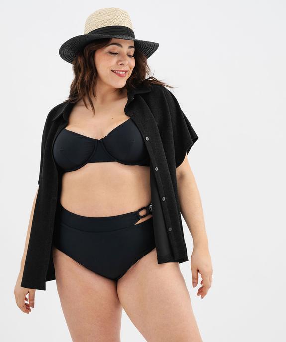 Haut de maillot de bain emboitant à motifs brodés femme grande taille vue4 - GEMO (PLAGE) - GEMO