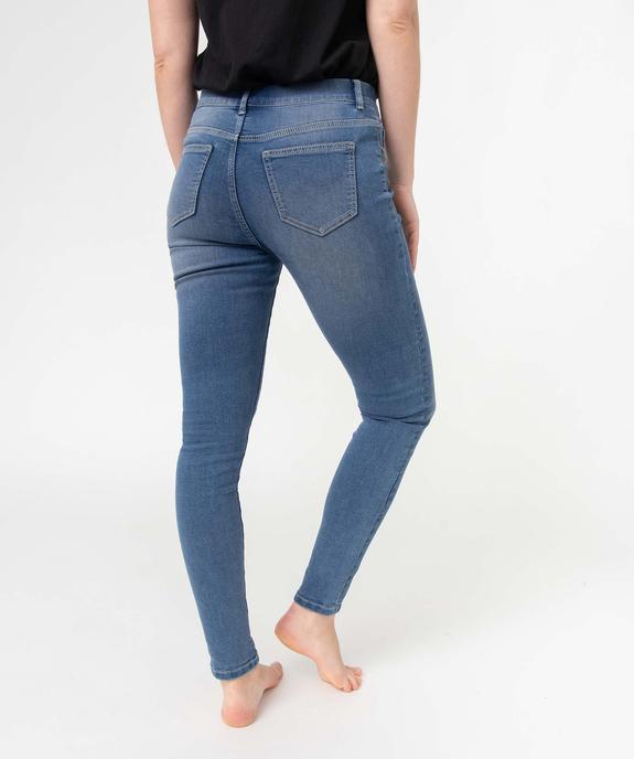 Jegging femme avec coutures contrastantes vue3 - GEMO 4G FEMME - GEMO
