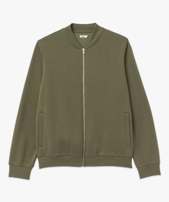 Sweat zippé en molleton doux homme vue4 - GEMO (HOMME) - GEMO