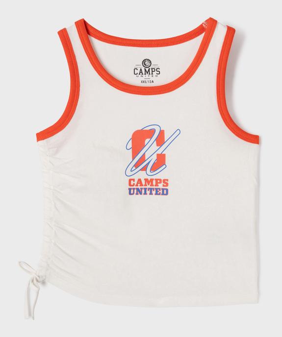 Débardeur en jersey de coton avec fronce ajustable sur le côté fille - Camps United vue1 - CAMPS US GEMO FOR GOOD - GEMO