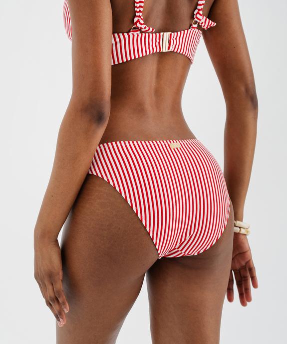 Bas de maillot de bain rayé forme culotte femme - LuluCastagnette vue2 - LULUCASTAGNETTE - GEMO