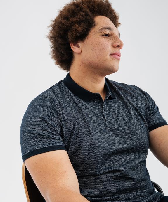 Polo manches courtes avec finitions fantaisie homme vue5 - GEMO (HOMME) - GEMO