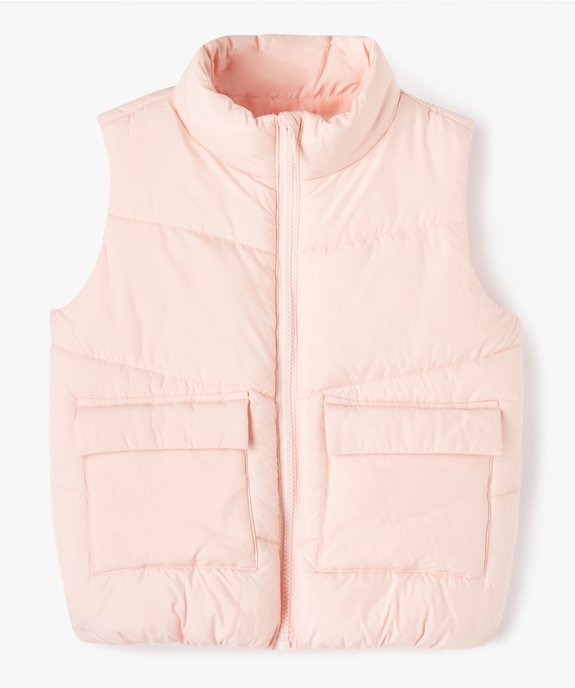 Blouson fille sans manches en matière matelassée déperlante vue2 - GEMO 4G FILLE - GEMO