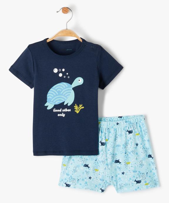 Pyjashort bébé 2 pièces à motif marin - No gaspi vue1 - NOGASPI - GEMO