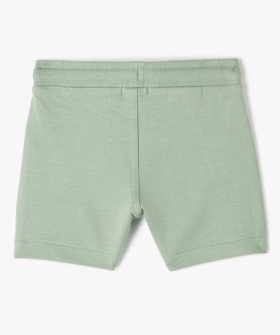 Short bébé garçon en maille avec ceinture bord-côte vue3 - GEMO(BEBE DEBT) - GEMO