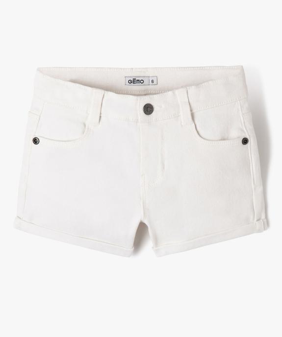 Short en jean coloré en denim stretch fille vue2 - GEMO 4G FILLE - GEMO