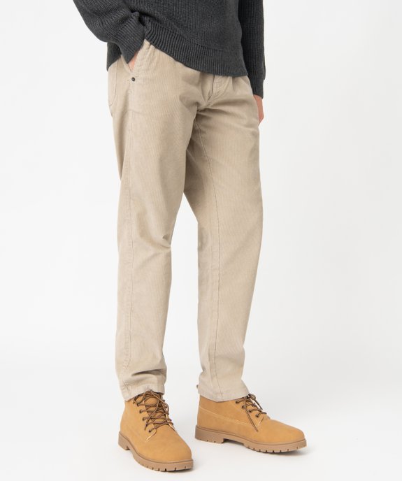 Pantalon homme en velours côtelé vue1 - GEMO (HOMME) - GEMO