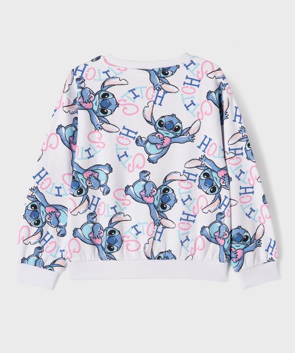 Sweat molletonné imprimé Stitch fille - Disney vue3 - LILO & STITCH - GEMO