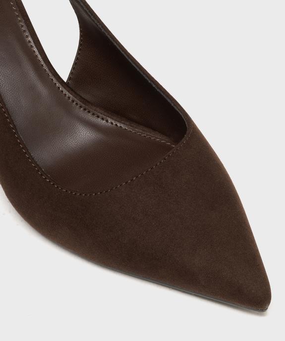 Escarpins slingback à bout pointu et kitten heels femme - Follow Me vue6 - FOLLOW ME - GEMO