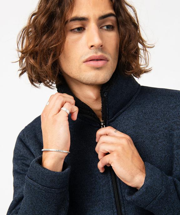 Sweat zippé col montant doublure sherpa homme vue2 - KENSINGTON - GEMO