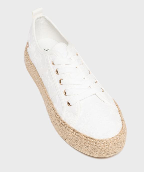Baskets en toile à semelle plateforme en corde femme - LuluCastagnette vue5 - LULUCASTAGNETTE - GEMO