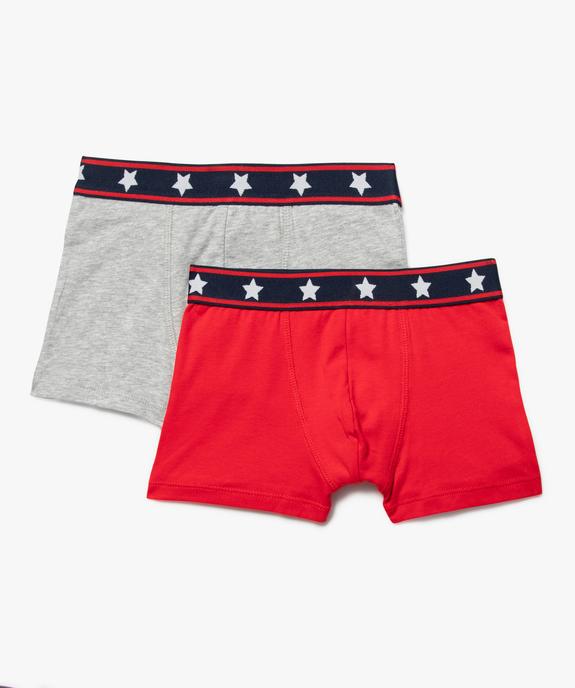 Boxers en coton stretch avec ceinture fantaisie (lot de 2) garçon vue1 - GEMO 4G GARCON - GEMO