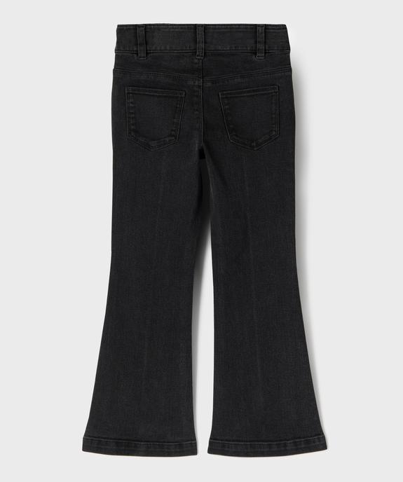 Jean flare taille ajustable en coton stretch fille vue3 - GEMO 4G FILLE - GEMO