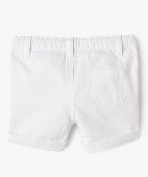 Bermuda chino en coton bébé garçon vue3 - GEMO 4G BEBE - GEMO
