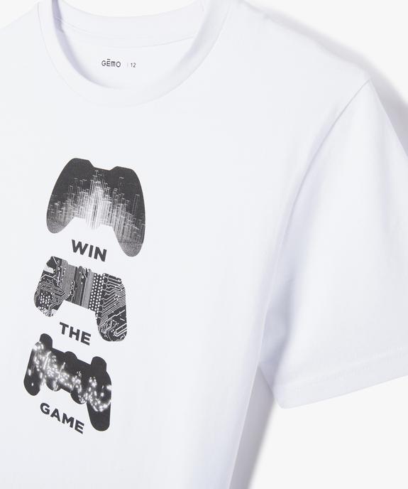 Tee-shirt imprimé à manches courtes garçon vue2 - GEMO (JUNIOR) - GEMO