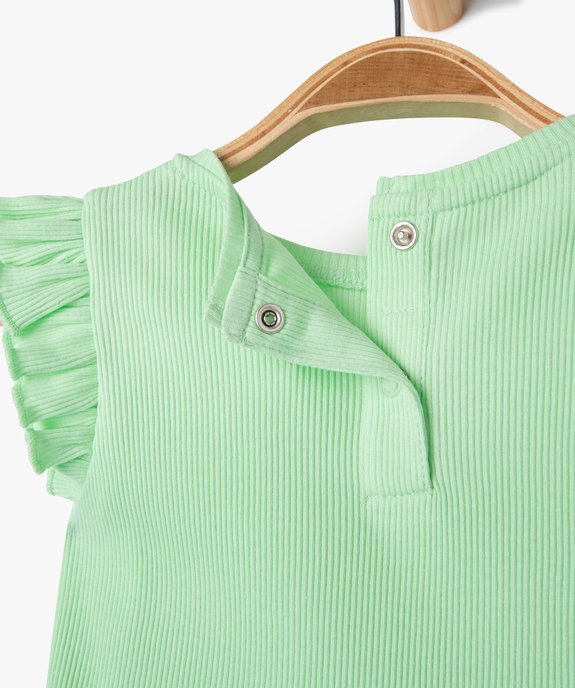 Débardeur en maille côtelée à volants bébé fille vue2 - GEMO(BEBE DEBT) - GEMO