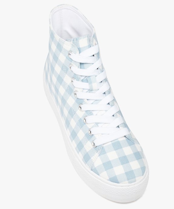 Baskets femme mid-cut en toile à semelle plateforme vue6 - GEMO 4G FEMME - GEMO