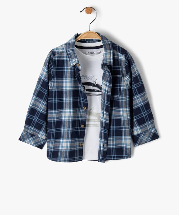 Ensemble bébé garçon 2 pièces : tee-shirt + chemise vue2 - GEMO(BEBE DEBT) - GEMO