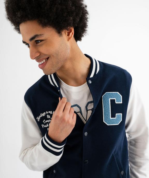 Sweat boutonné look veste teddy homme - Camps United vue2 - CAMPS - GEMO