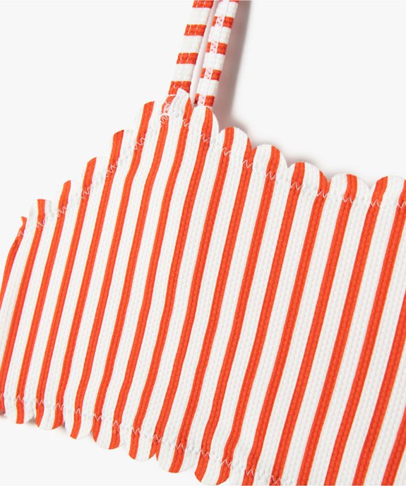 Maillot de bain fille 2 pièces à rayures vue2 - GEMO (ENFANT) - GEMO