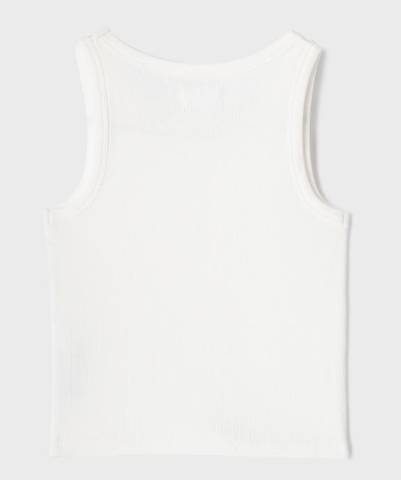 Débardeur court en maille côtelée fille vue3 - GEMO 4G FILLE - GEMO