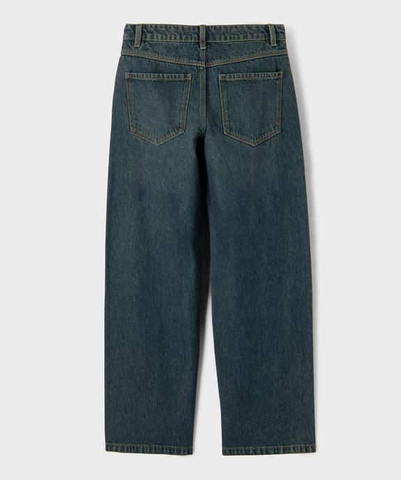 Jean baggy en denim de coton délavé fille vue1 - GEMO (JUNIOR) - GEMO