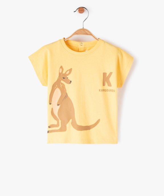 Tee-shirt bébé garçon coupe oversize à manches ultra courtes vue1 - GEMO(BEBE DEBT) - GEMO