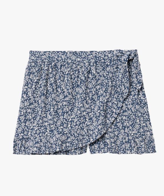 Jupe short à motifs fleuris avec volants femme vue4 - GEMO(FEMME PAP) - GEMO