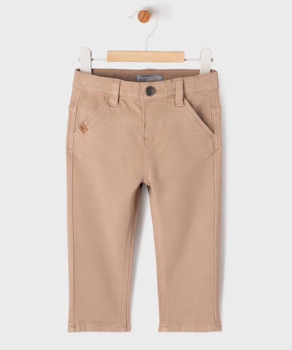 Pantalon chino en Lyocell et coton stretch bébé garçon - LuluCastagnette vue1 - LULUCASTAGNETTE - GEMO