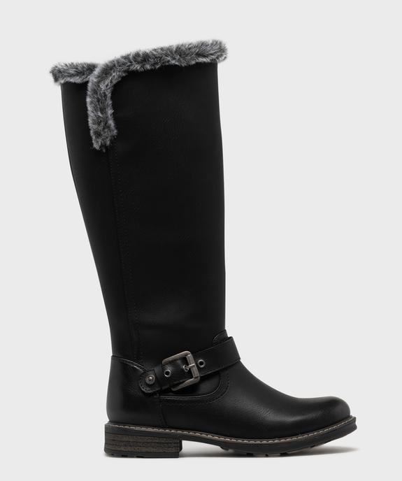 Bottes esprit biker avec fourrure imitation femme - Valentina Baldano vue2 - VALENTINA BALDA - GEMO