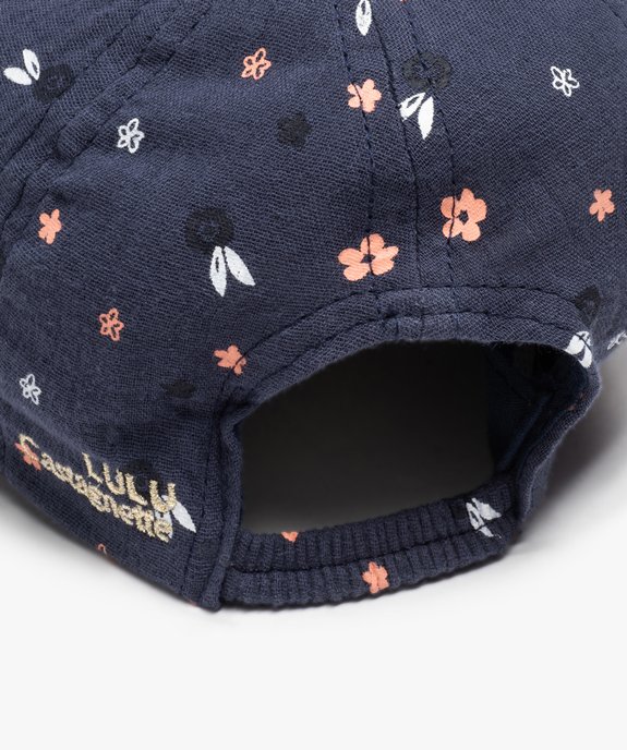 Casquette bébé fille en gaze de coton imprimée - LuluCastagnette vue2 - LULUCASTAGNETTE - GEMO