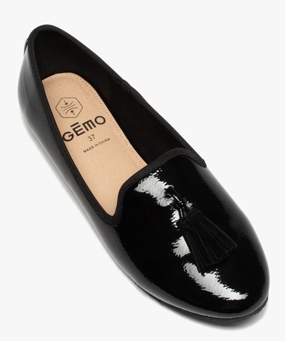 Slippers femme unis et vernis avec pompons décoratifs vue5 - GEMO(URBAIN) - GEMO
