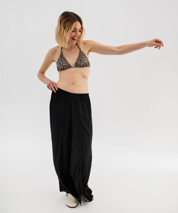 Pantalon de plage femme ouvert sur l’avant vue10 - GEMO 4G FEMME - GEMO