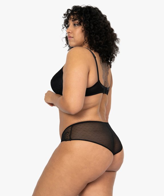 Shortie femme grande taille en tulle et dentelle vue3 - GEMO(HOMWR FEM) - GEMO